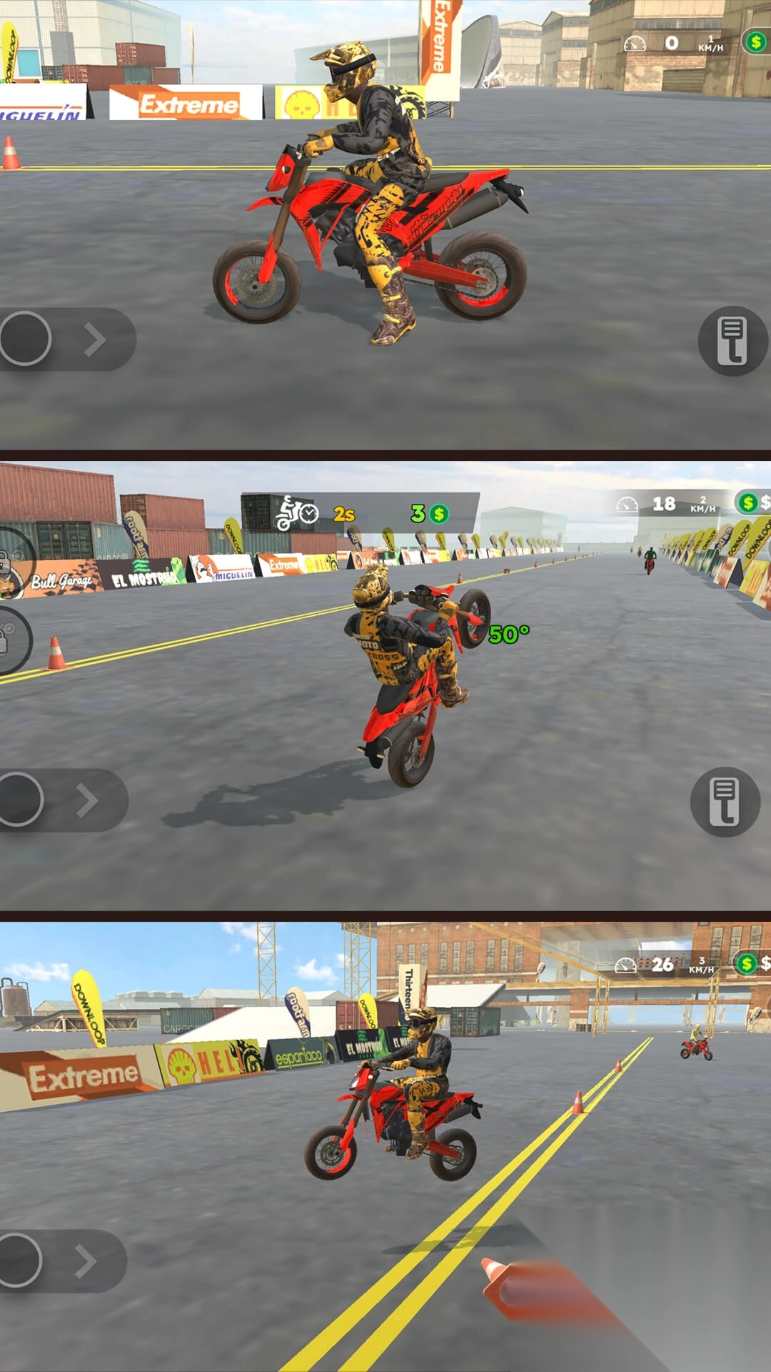 摩托前轮离地3D