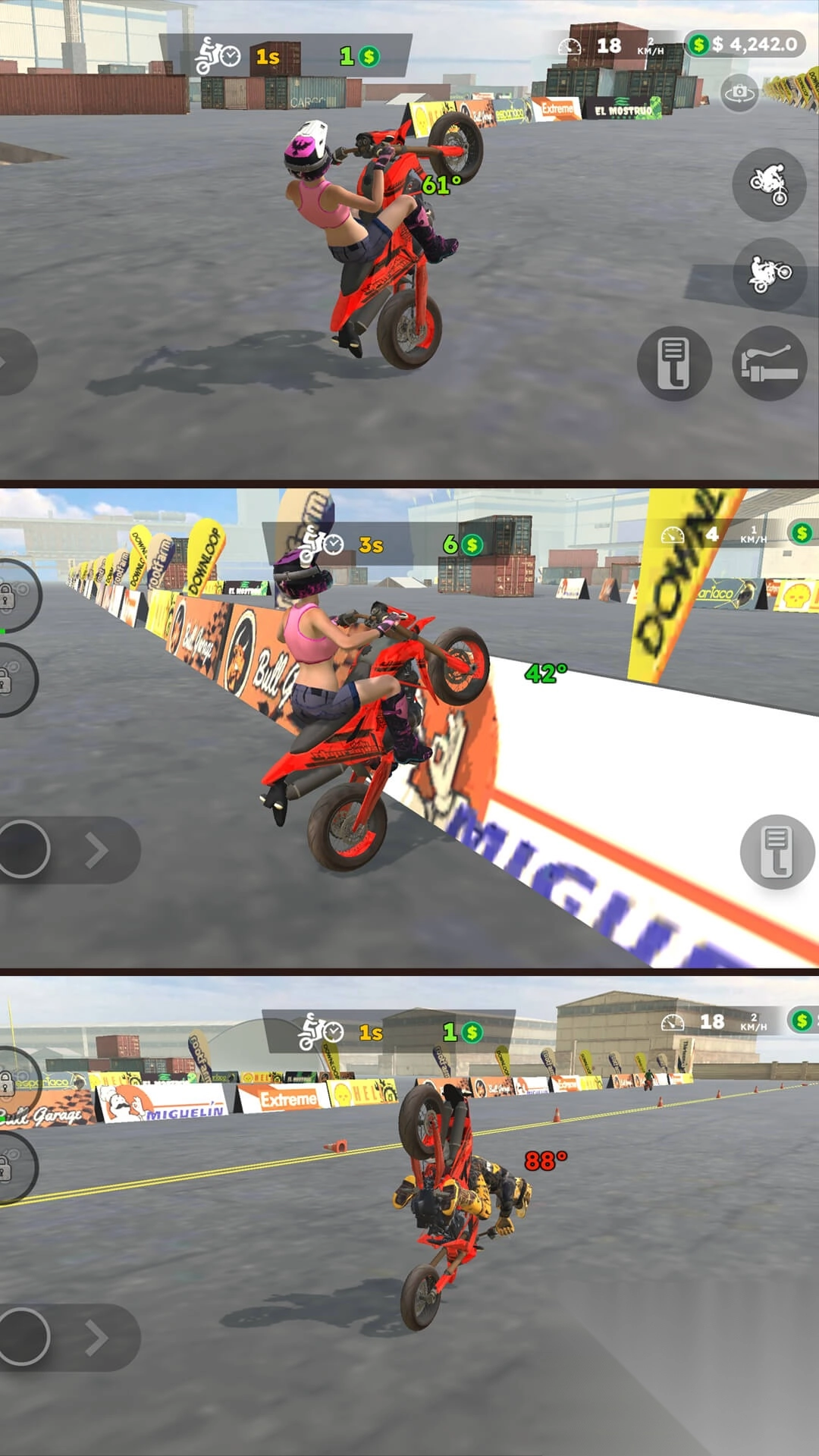 摩托前轮离地3D