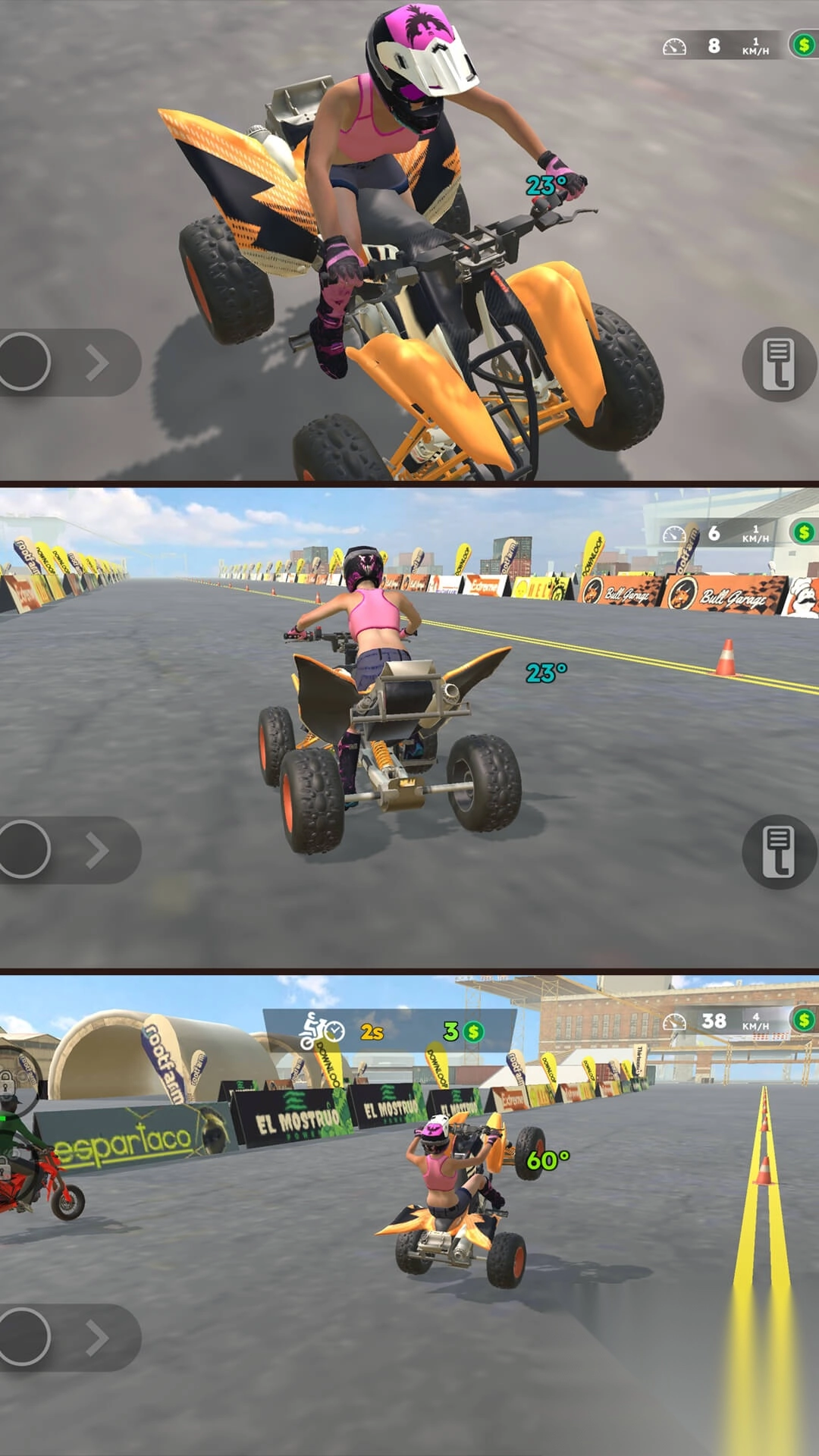 摩托前轮离地3D