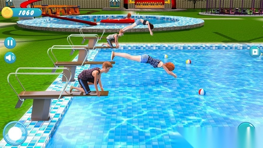 上坡高峰水上乐园滑梯