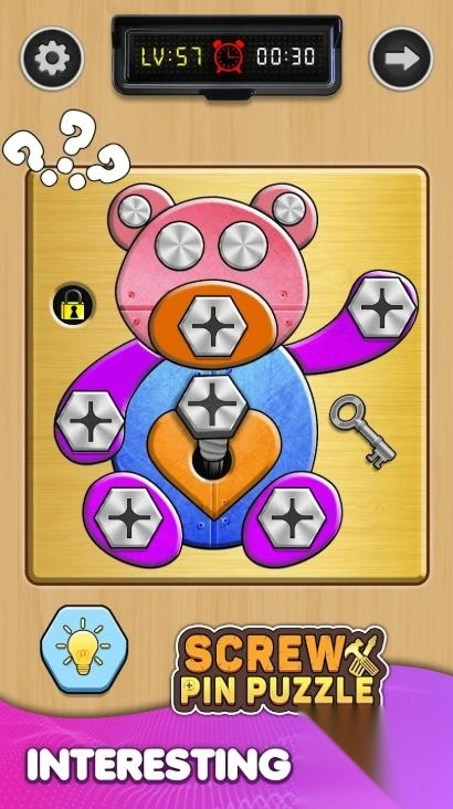 拧下螺母和螺栓拼图(4)