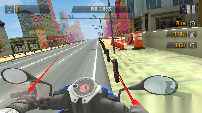 公路赛车摩托骑手