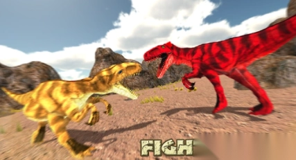 饥饿的猛禽沙漠恐龙狩猎