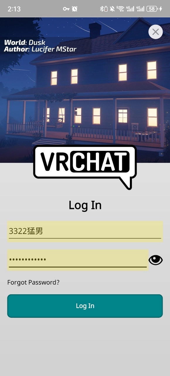 VRchat登录操作