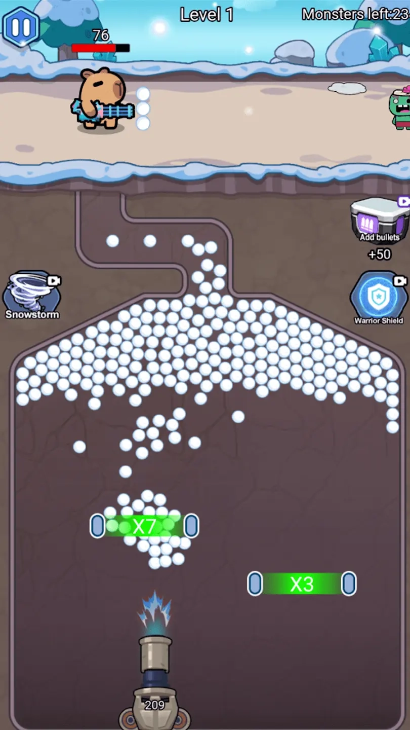 雪球子弹倍增器游戏最新版图1