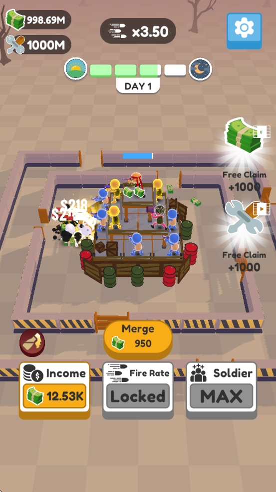 堡垒卫士游戏(DefendCityMergeShootIdle)图4