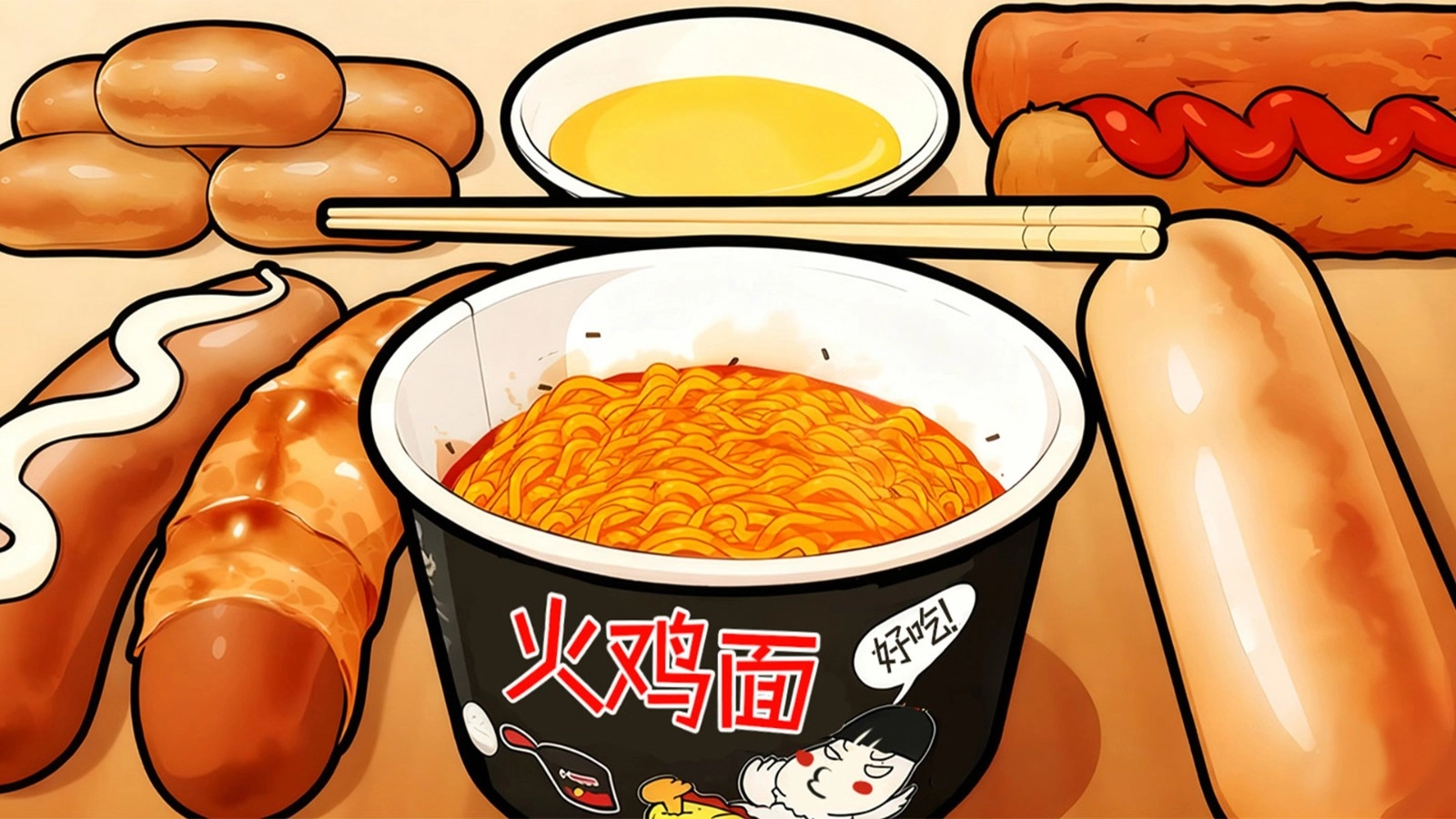 老爱火鸡面游戏