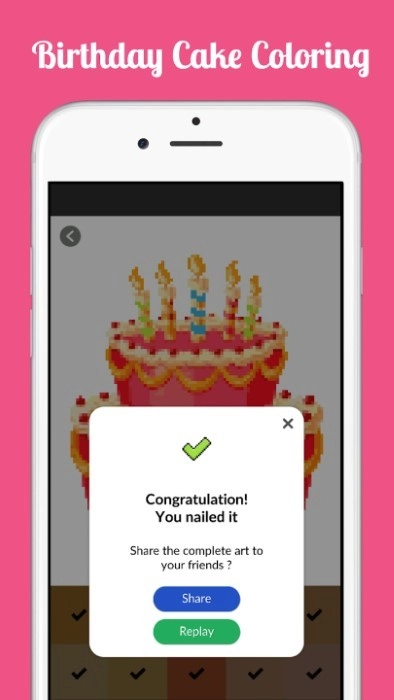 给生日蛋糕涂色2