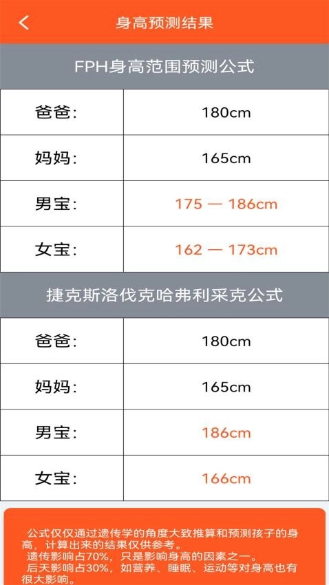 身高预测记录宝1