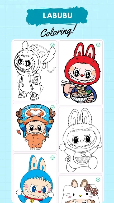 拉布布数字填色