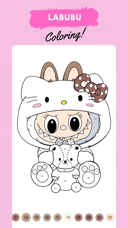 拉布布数字填色