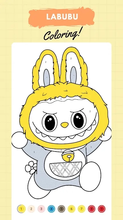 拉布布数字填色