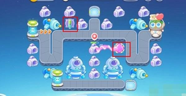 保卫萝卜4太空穿越第21关通关流程攻略：怎么过这一关