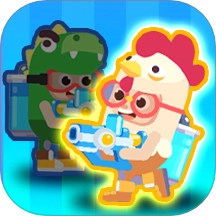 小姐姐玩水枪游戏