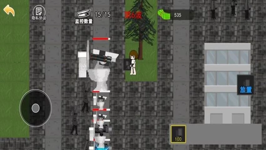 马桶人防线突破游戏图2