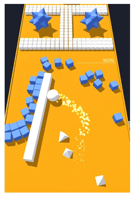 彩色躲避球球3D游戏