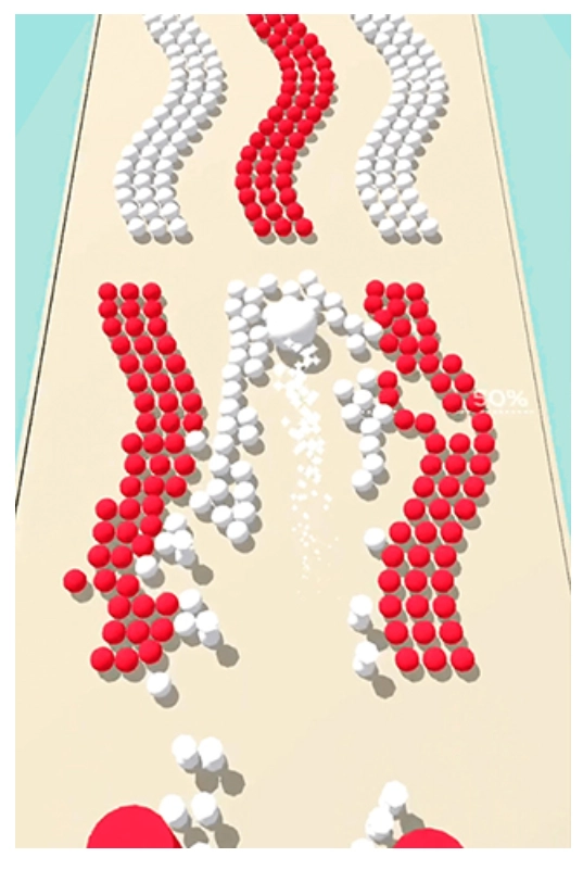 彩色躲避球球3D游戏