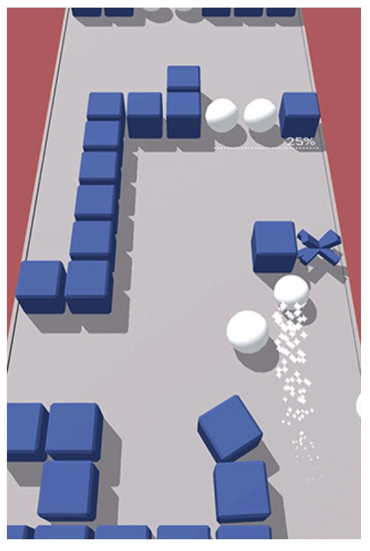 彩色躲避球球3D游戏