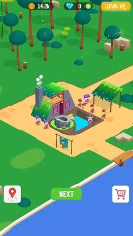 丛林生存建设者大亨(IdleJungleSurvivalBuilderTycoon)图1