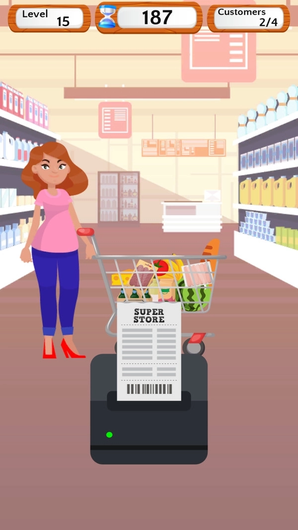 超市收银员模拟图1