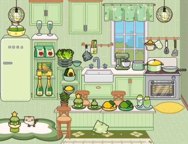 米加小镇1.87版柠檬双层小房子1