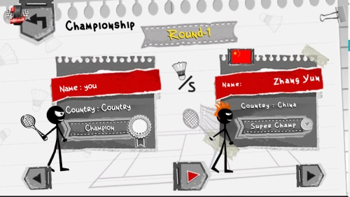 火柴人打羽毛球安卓版截圖1