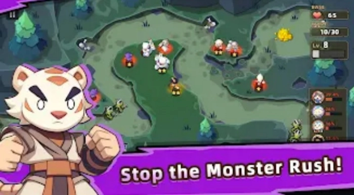 猫咪冲刺塔防游戏图1