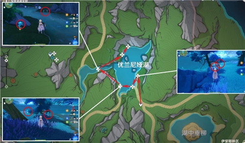原神5.4版本湖光鈴蘭采集路線