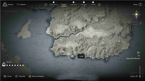 刺客信條影紀中伊秘鑰的具體位置