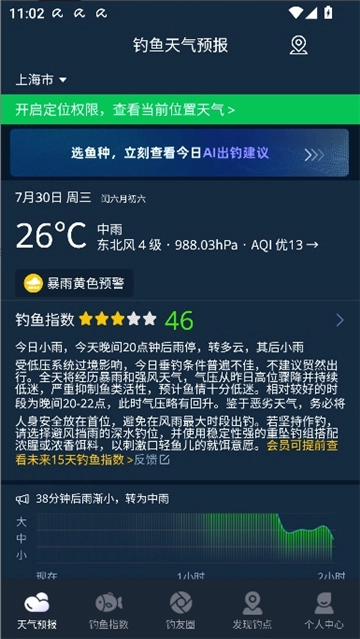 钓鱼天气预报精准看风雨气压截图3