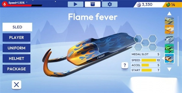 雪橇冠军仰卧比赛3