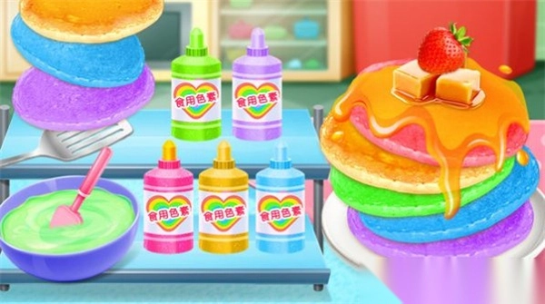 美味彩虹煎饼塔