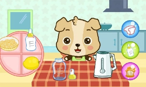 可爱的小熊游戏的女孩图1