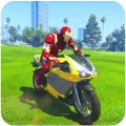 英雄驾驶摩托车