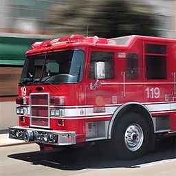 消防车救援模拟