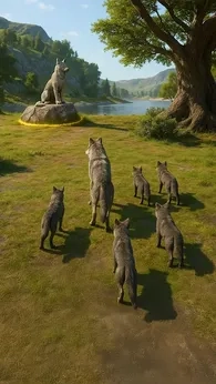 狼群生存野外狩猎(1)