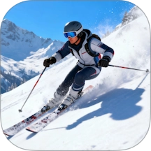 雪山滑雪冲刺