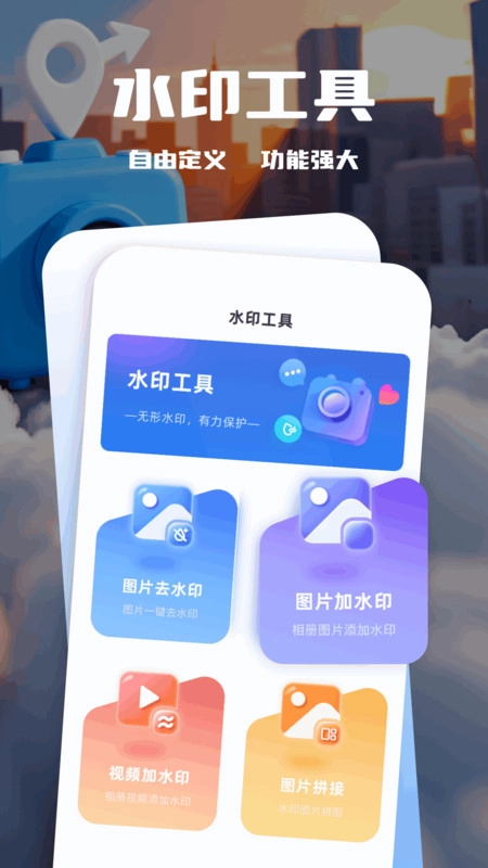 可改定位水印相机