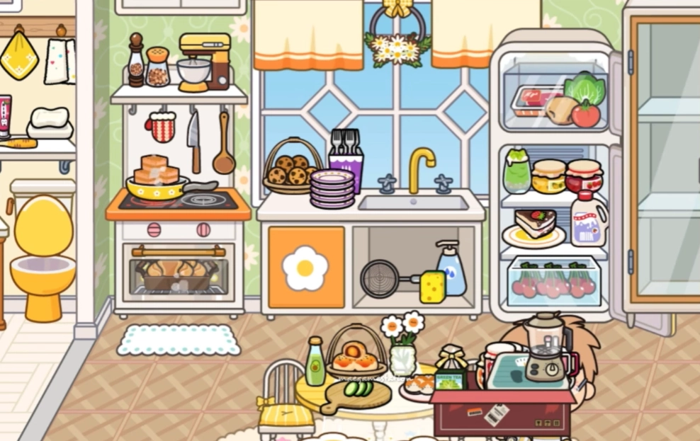 米加小镇世界双层花朵房(3)