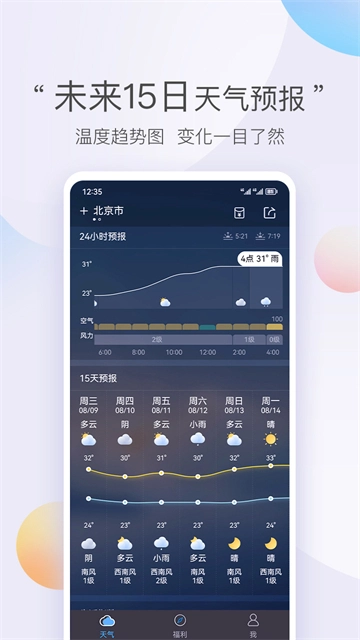 墨迹天气极速版图1
