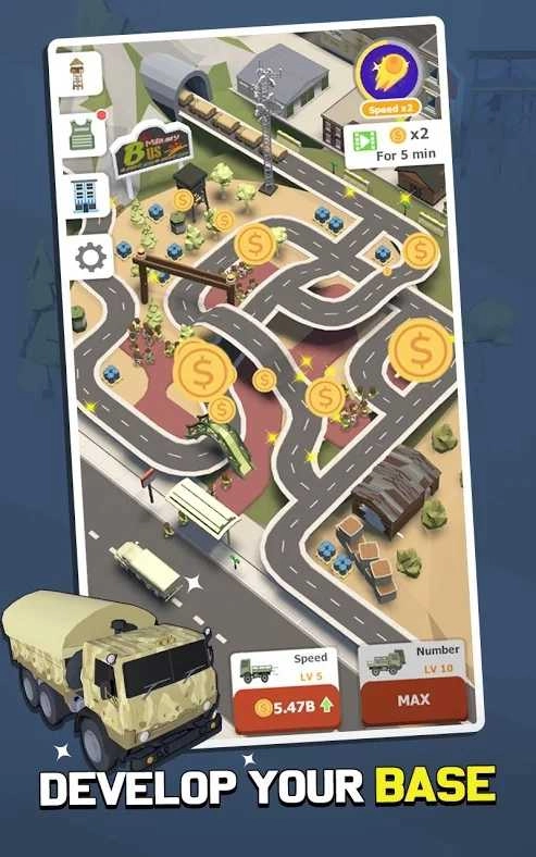 闲置兵营运行Idle Barrack Go图2