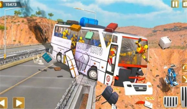 3D高速公路巴士碰撞模拟器双人闯关