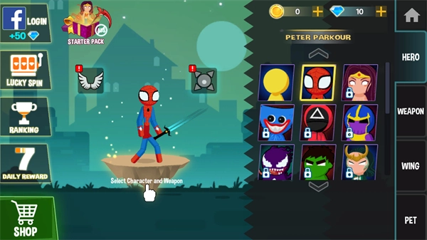 蜘蛛火柴人格斗钻石版图3