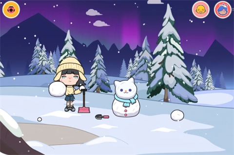 米加小镇雪山树屋图5