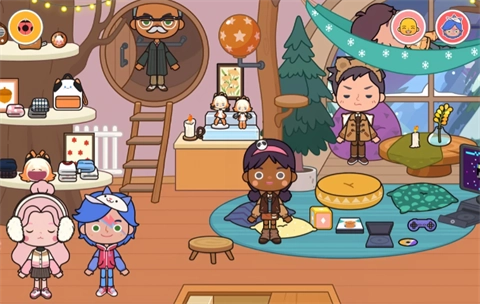 米加小镇雪山树屋图3