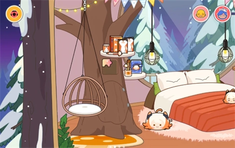 米加小镇雪山树屋图2