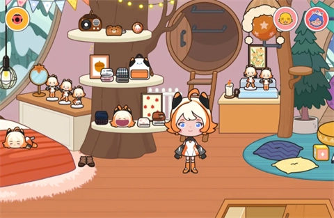 米加小镇雪山树屋图1