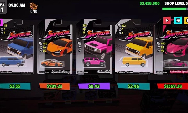 超级跑车收藏模拟器菜单