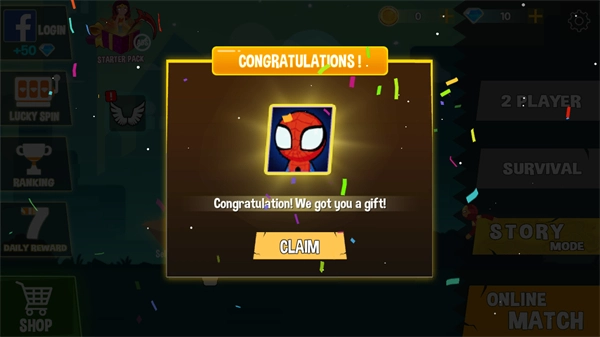 蜘蛛火柴人格斗菜单图2