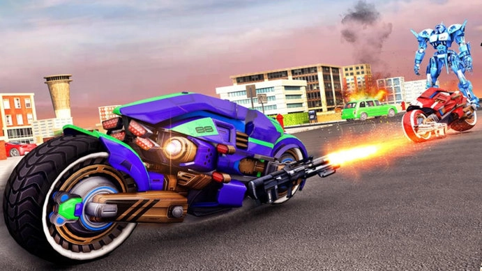 飞行摩托机器人游戏图2